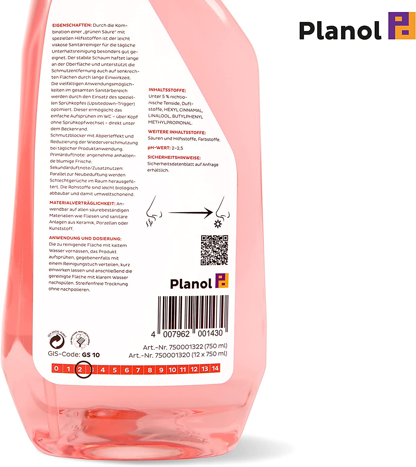 Sanitärreiniger Plano FLEX DUO++ Planol-Schaum Spray – Bild 3